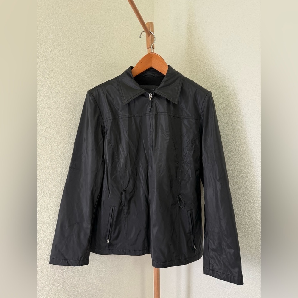 Outbrook Vintage Black Full Zip Front Pockets Jacket Women’s Size Large